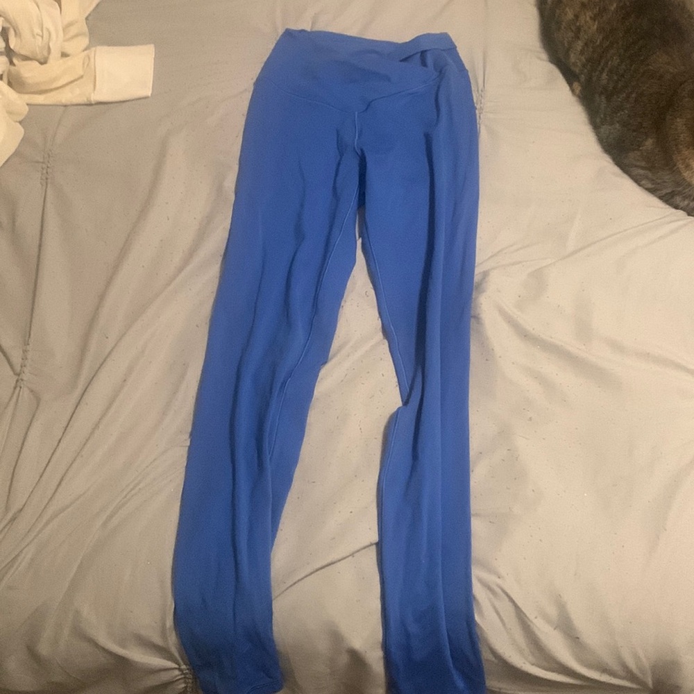 Blue aerie cross leggings